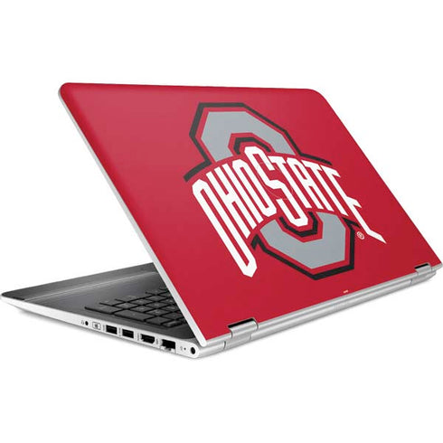 Ohio State University Buckeyes Red Logo HP Pavilion Skin